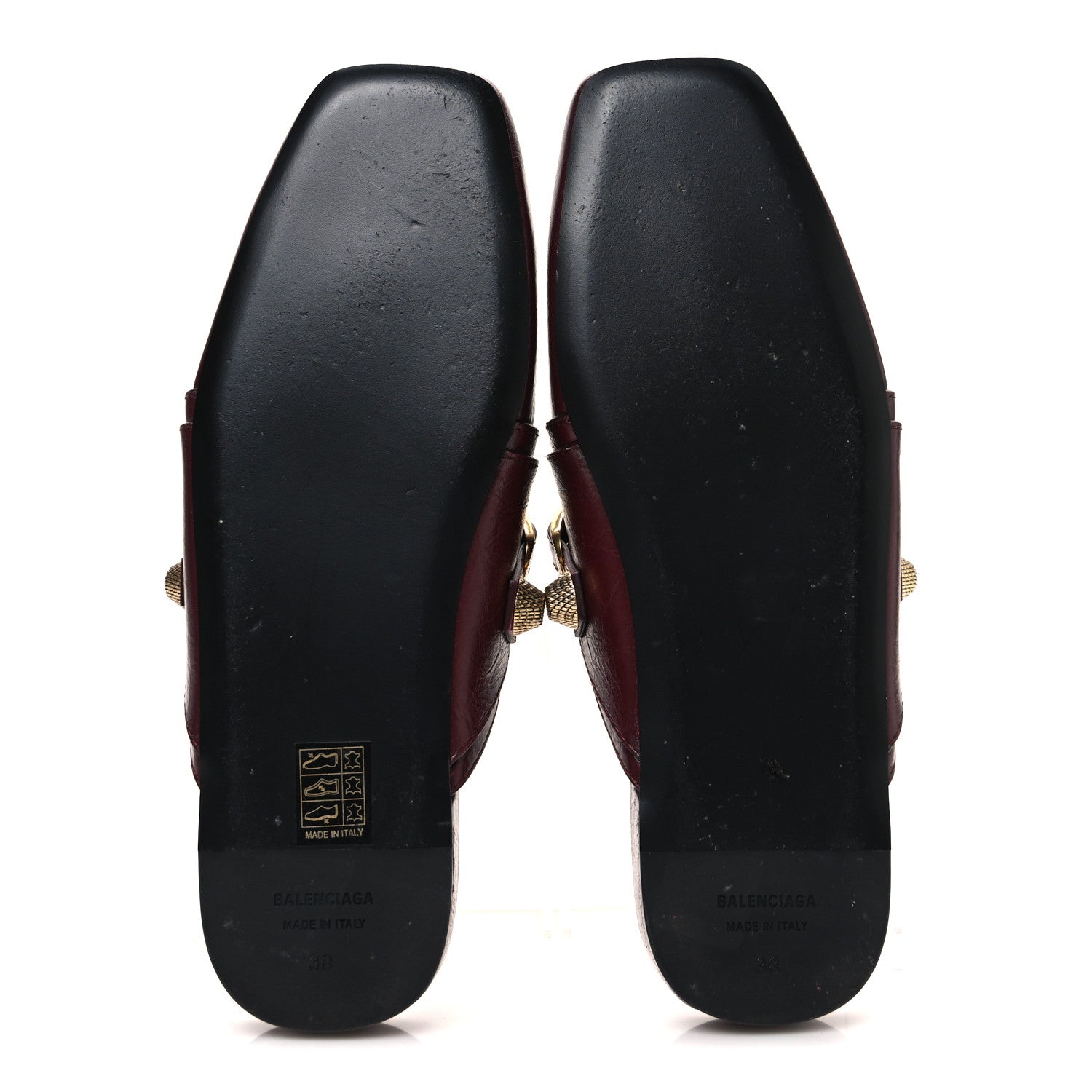 Balenciaga Agneau Arena Cagole Cosy Mules 38 Dark Red 7 of 11