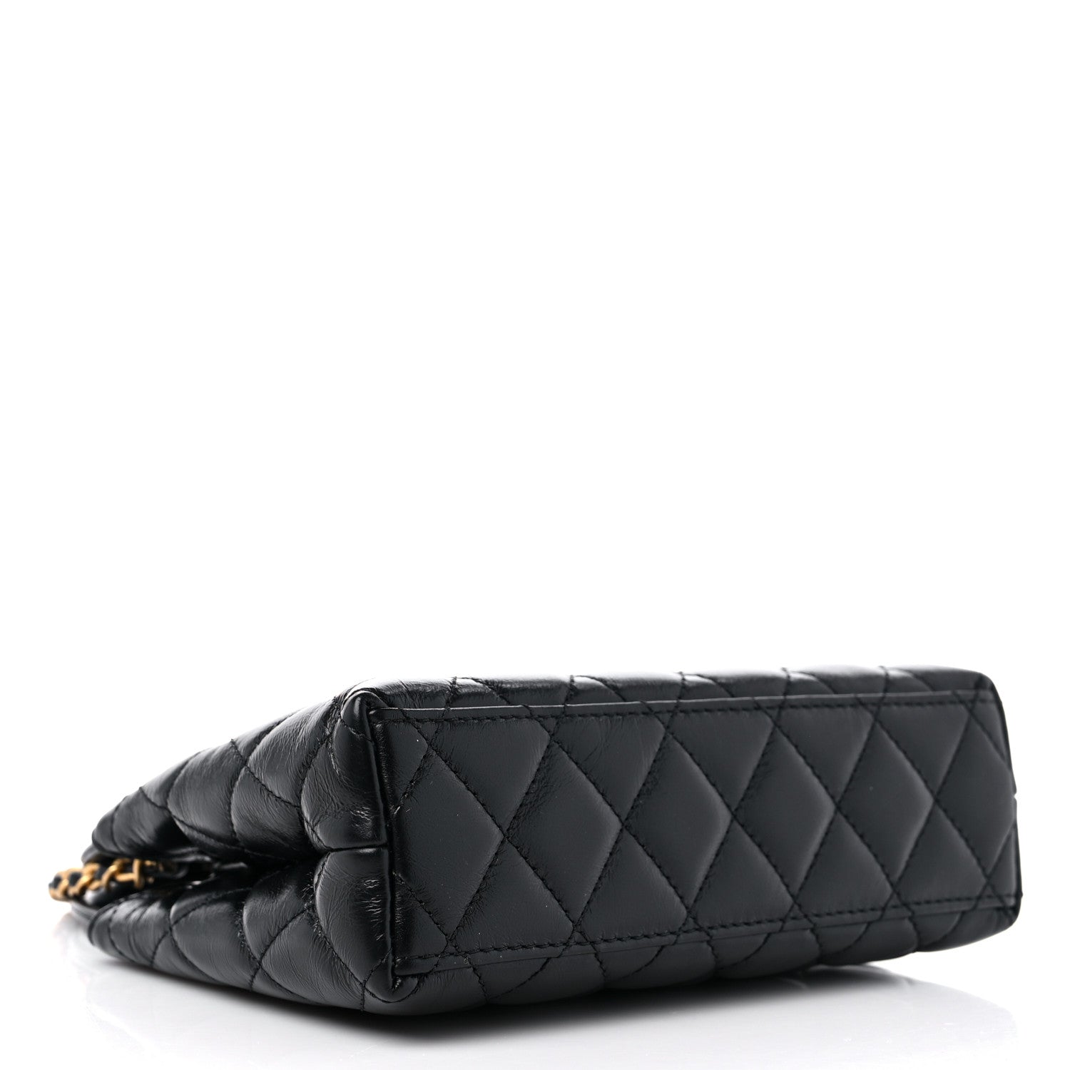 Chanel Shiny Aged Calfskin Quilted Nano Kelly Shopper Black 4 of 10