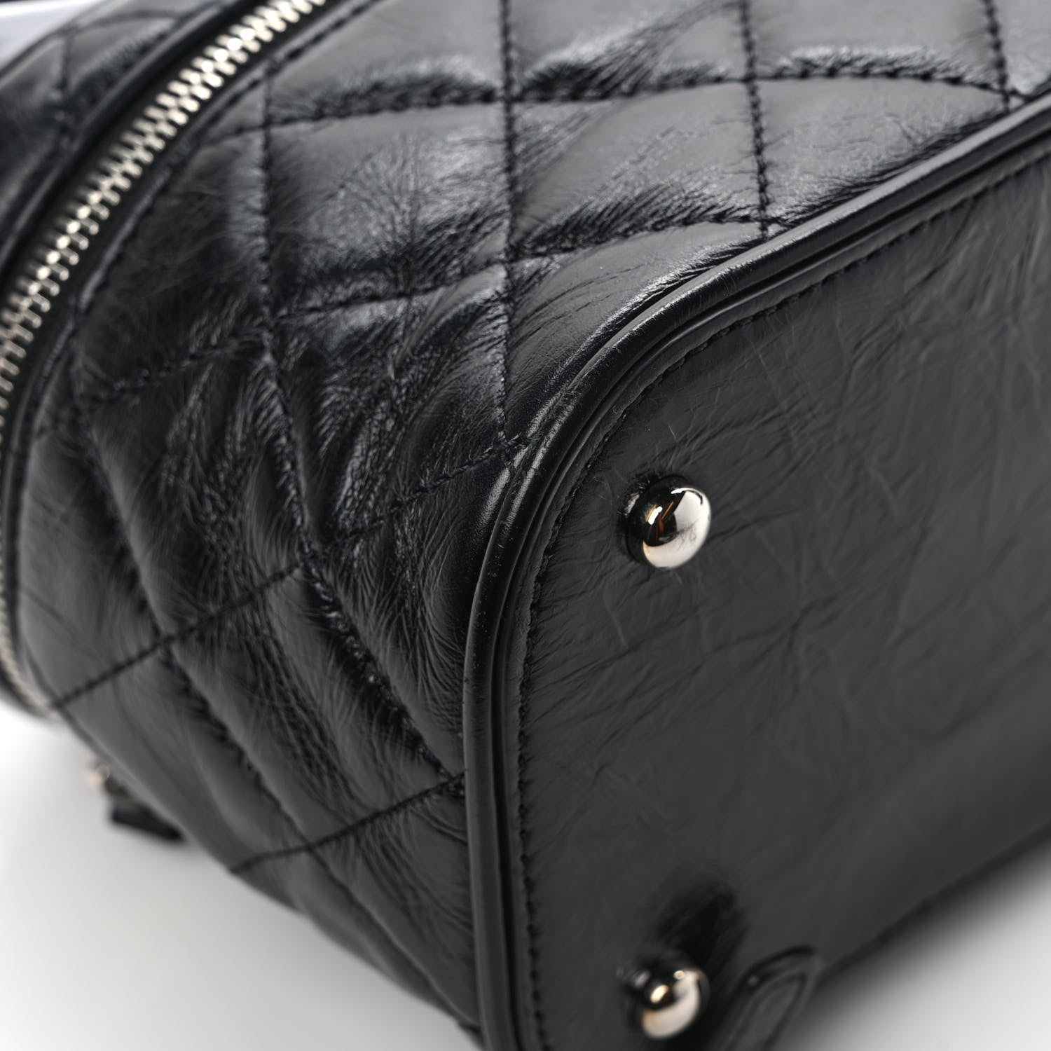 Chanel Crumpled Calfskin PVC Quilted Flap Black 9 of 10