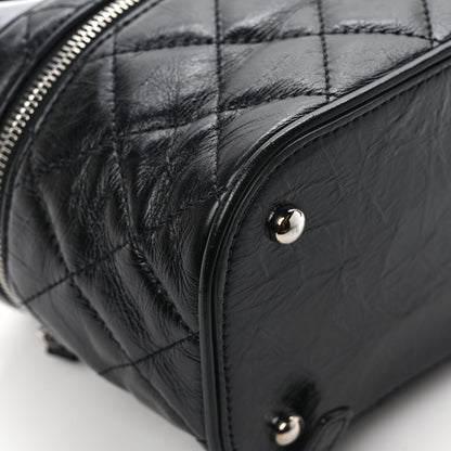 Chanel Crumpled Calfskin PVC Quilted Flap Black 9 of 10