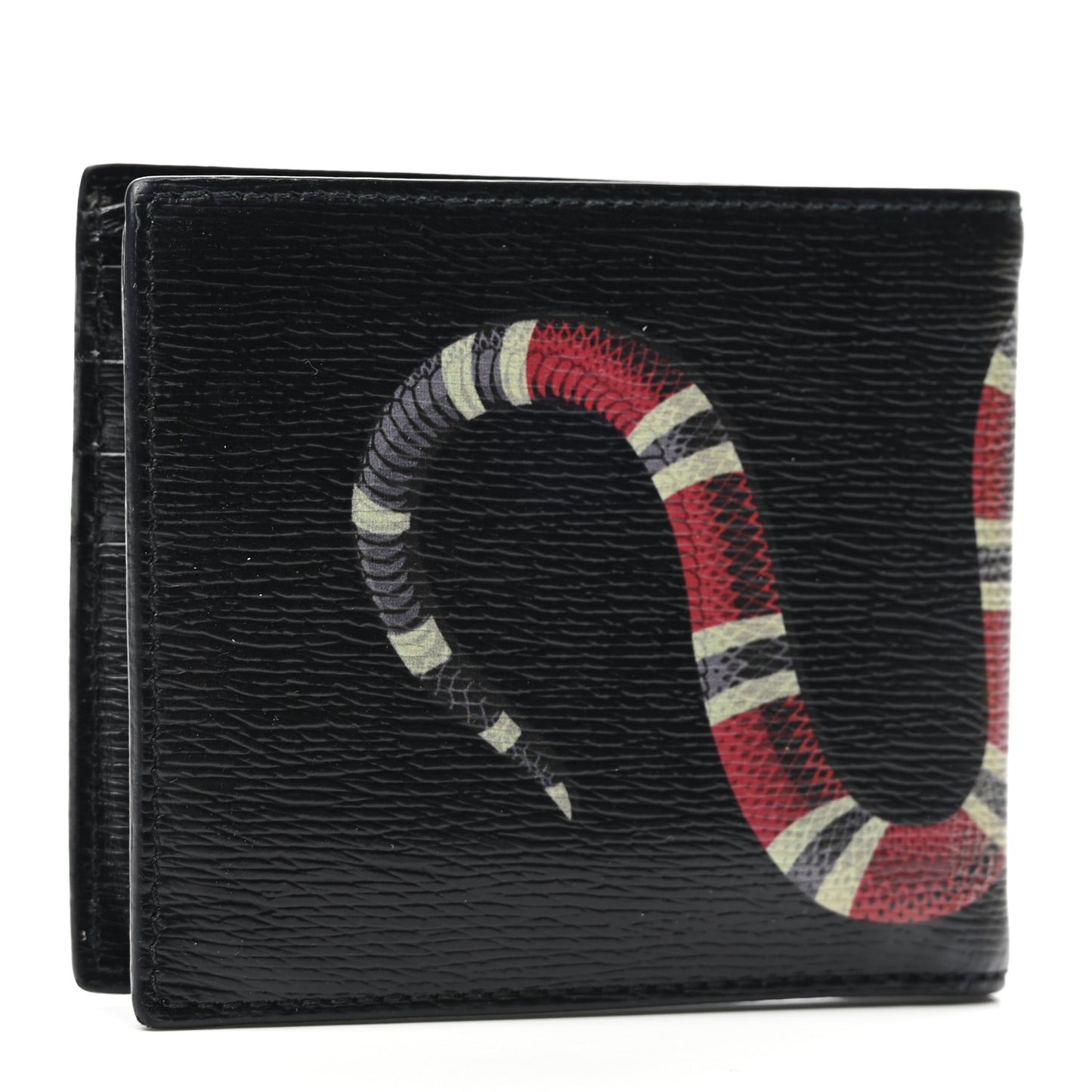 Shangai Calfskin Kingsnake Bi-Fold Wallet Black