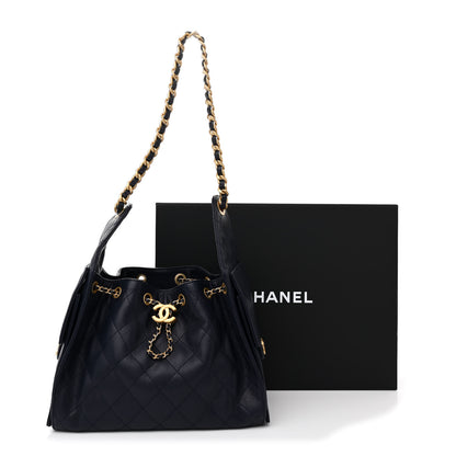 Chanel Caviar Quilted Small Chanel 25 Handbag Dark Navy 12 of 12