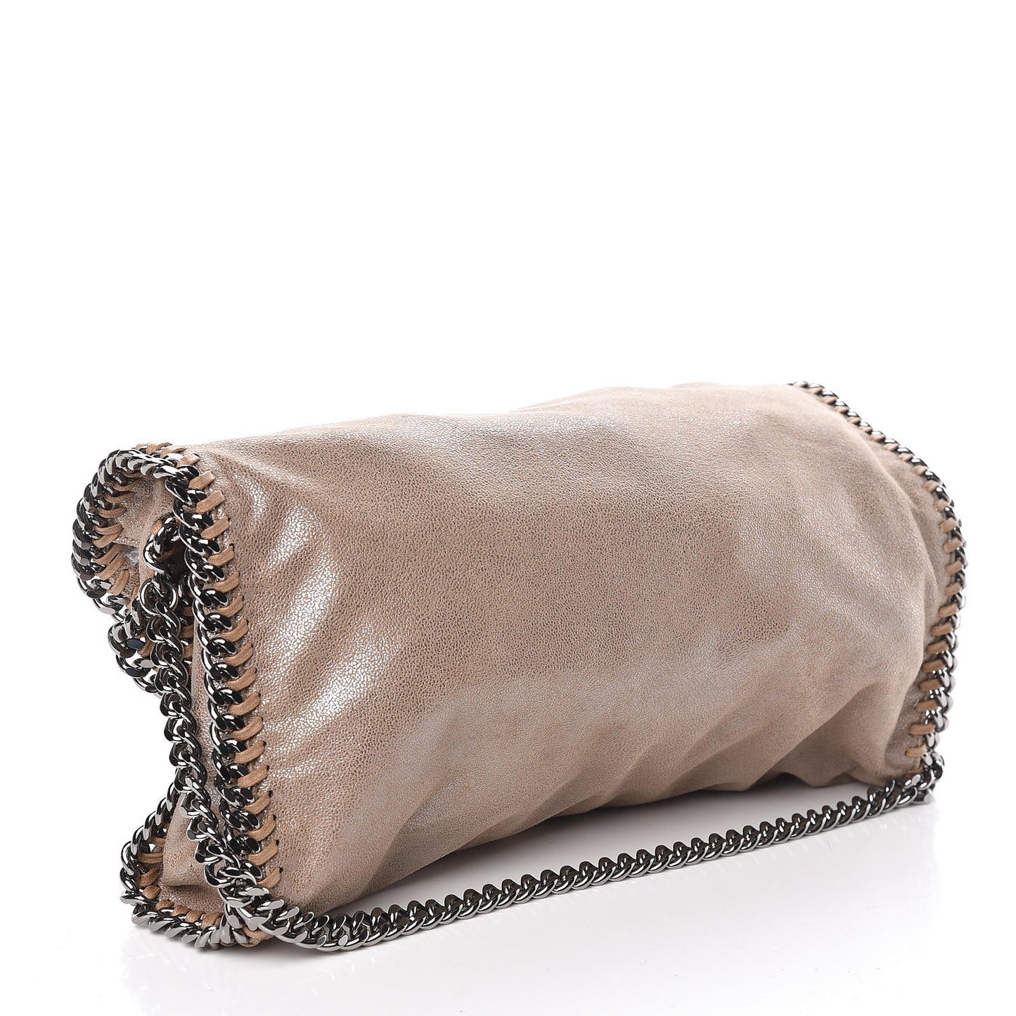 Shaggy Deer Falabella Fold Over Tote Taupe