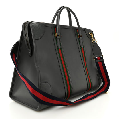 Gucci Koi Calfskin XL Bauletto Duffle Top Handle Bag Grey 2 of 13