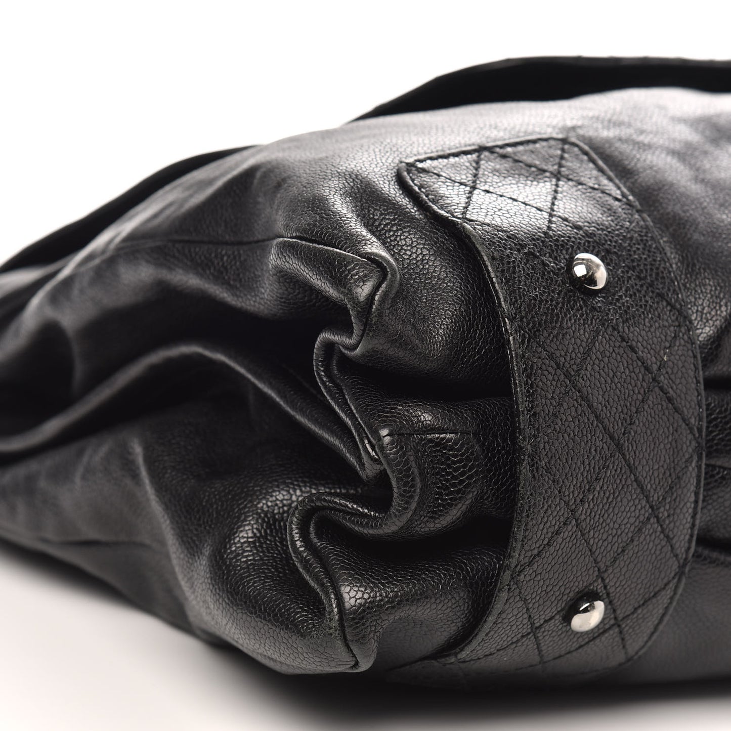 Glazed Caviar Pocket In The City Tote Black