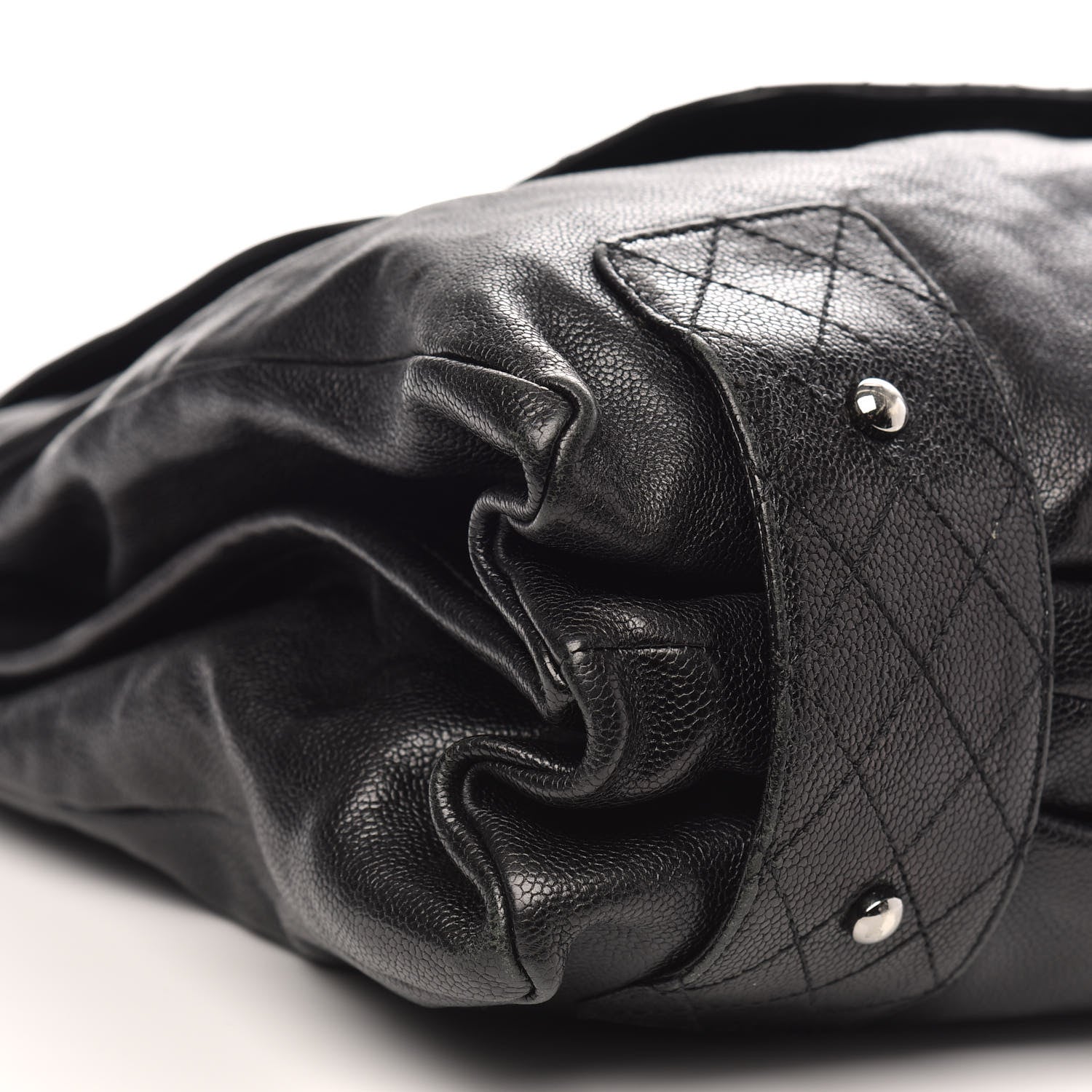 Chanel Glazed Caviar Pocket In The City Tote Black 8 of 11