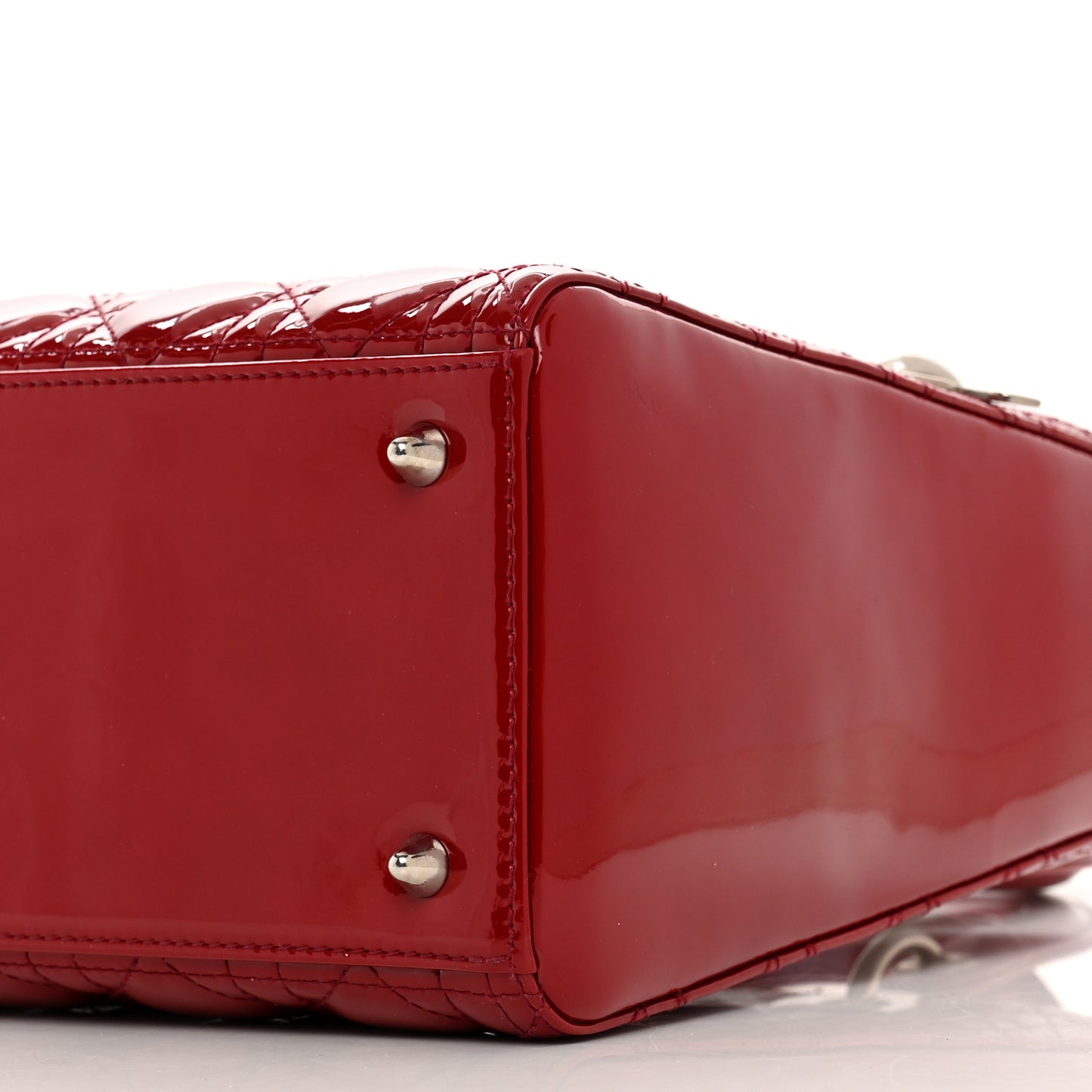 Patent Cannage Medium Lady Dior Red