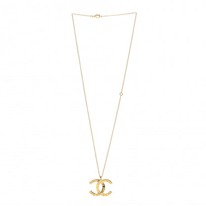 Chanel Metal CC Paris Button Necklace Gold 3 of 6