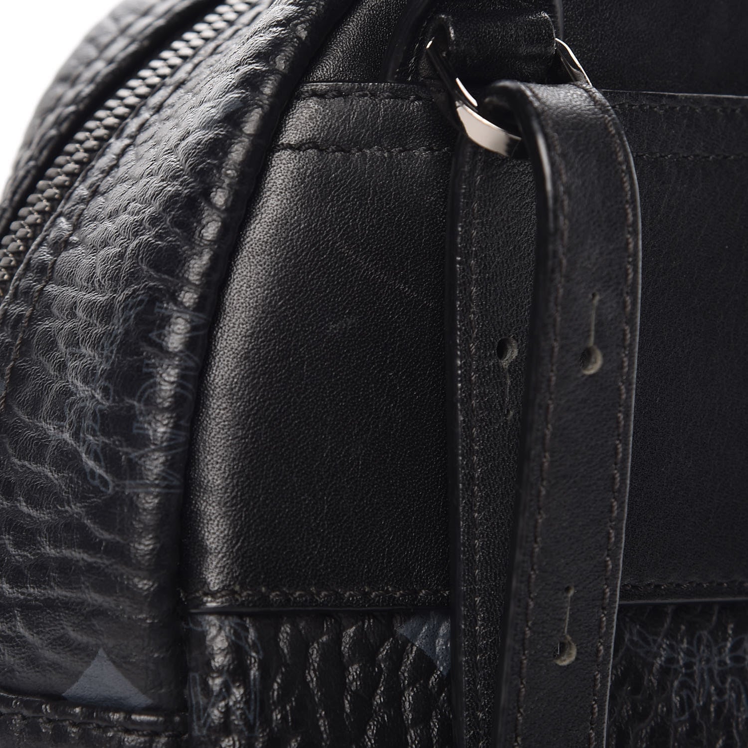 MCM Visetos Studded X-Mini Bebe Boo Backpack Black 8 of 8