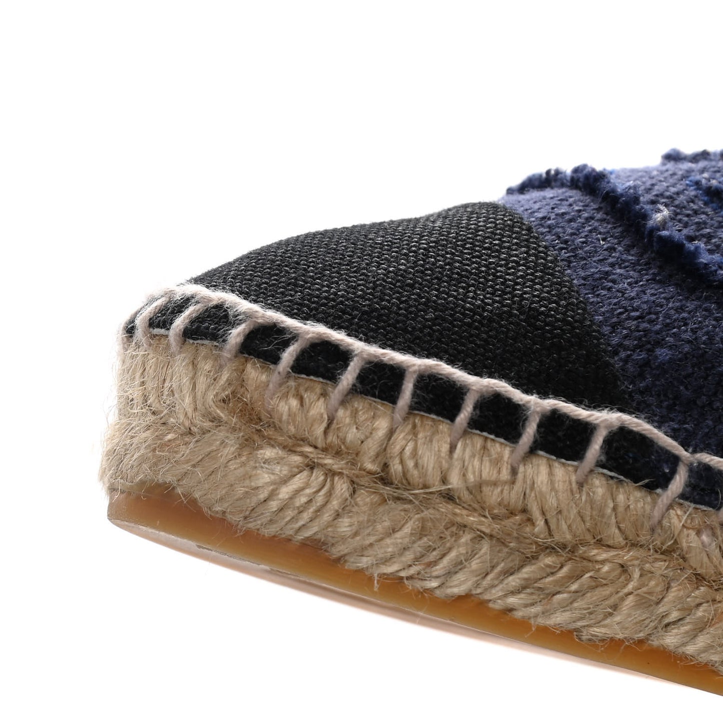 Denim Toile CC Espadrilles 37 Navy Black