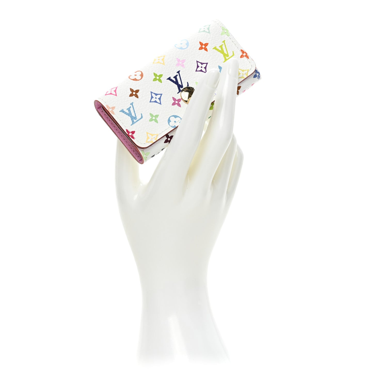 Monogram Multicolor Multicles 4 Key Holder White Litchi