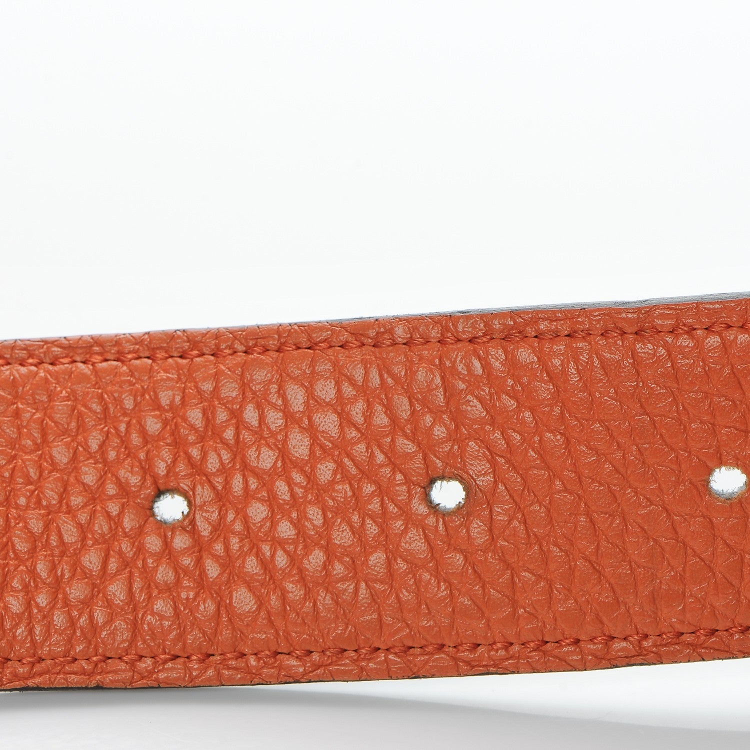 Hermes Box Togo 32mm H Belt 90 Chocolate Orange 16 of 17