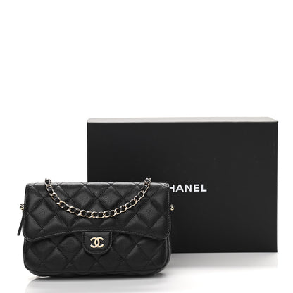 Chanel Caviar Quilted Flap Phone Holder With Chain Black 13 of 13
