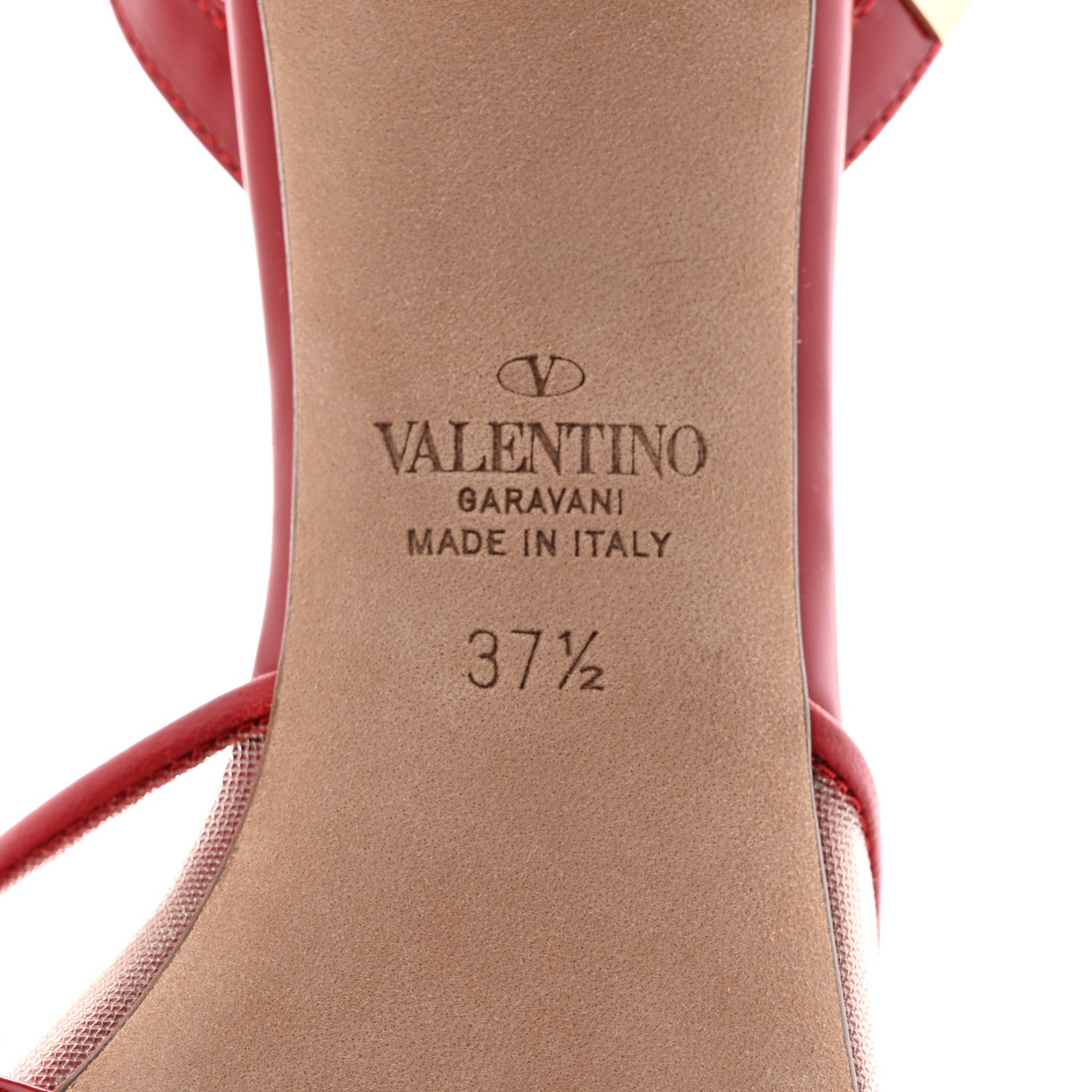 Valentino Garavani Mesh Nappa Rockstud Alcove 60mm Slingback Pumps 37.5 Rosso Valentino 7 of 9