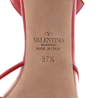 Valentino Garavani Mesh Nappa Rockstud Alcove 60mm Slingback Pumps 37.5 Rosso Valentino 7 of 9