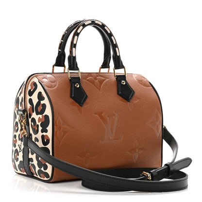 Louis Vuitton Empreinte Monogram Giant Wild At Heart Speedy Bandouliere 25 Caramel 3 of 9