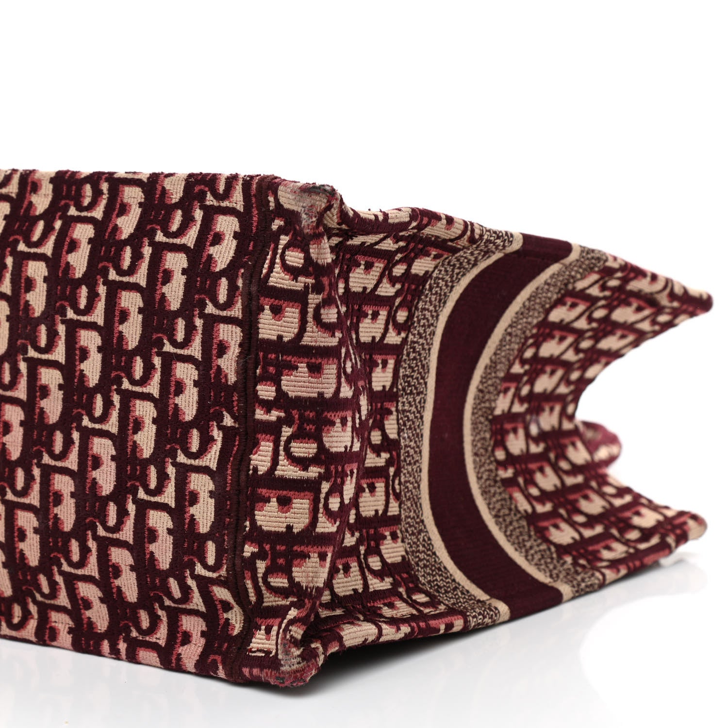 Christian Dior Oblique Medium Book Tote Burgundy Multicolor 8 of 12