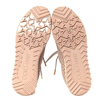 Jimmy Choo Veles Knit Pearly Lace Up Sneaker 38 Light Pink 6 of 8