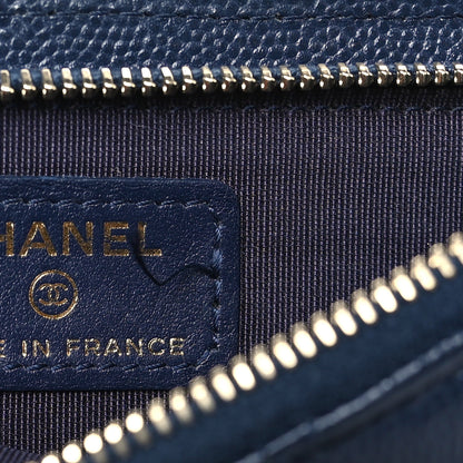 Chanel Caviar Quilted Zip Phone Case Navy 11 of 12