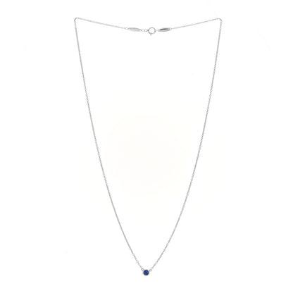 Tiffany Platinum Blue Sapphire .11ct Elsa Peretti Color by the Yard Necklace 3 of 5