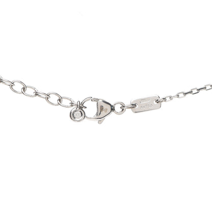 Gucci 18K White Gold Diamond Running G Pendant Necklace 5 of 6