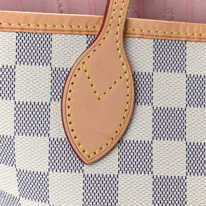 Louis Vuitton Damier Azur Neo Neverfull MM Rose Ballerine 15 of 15