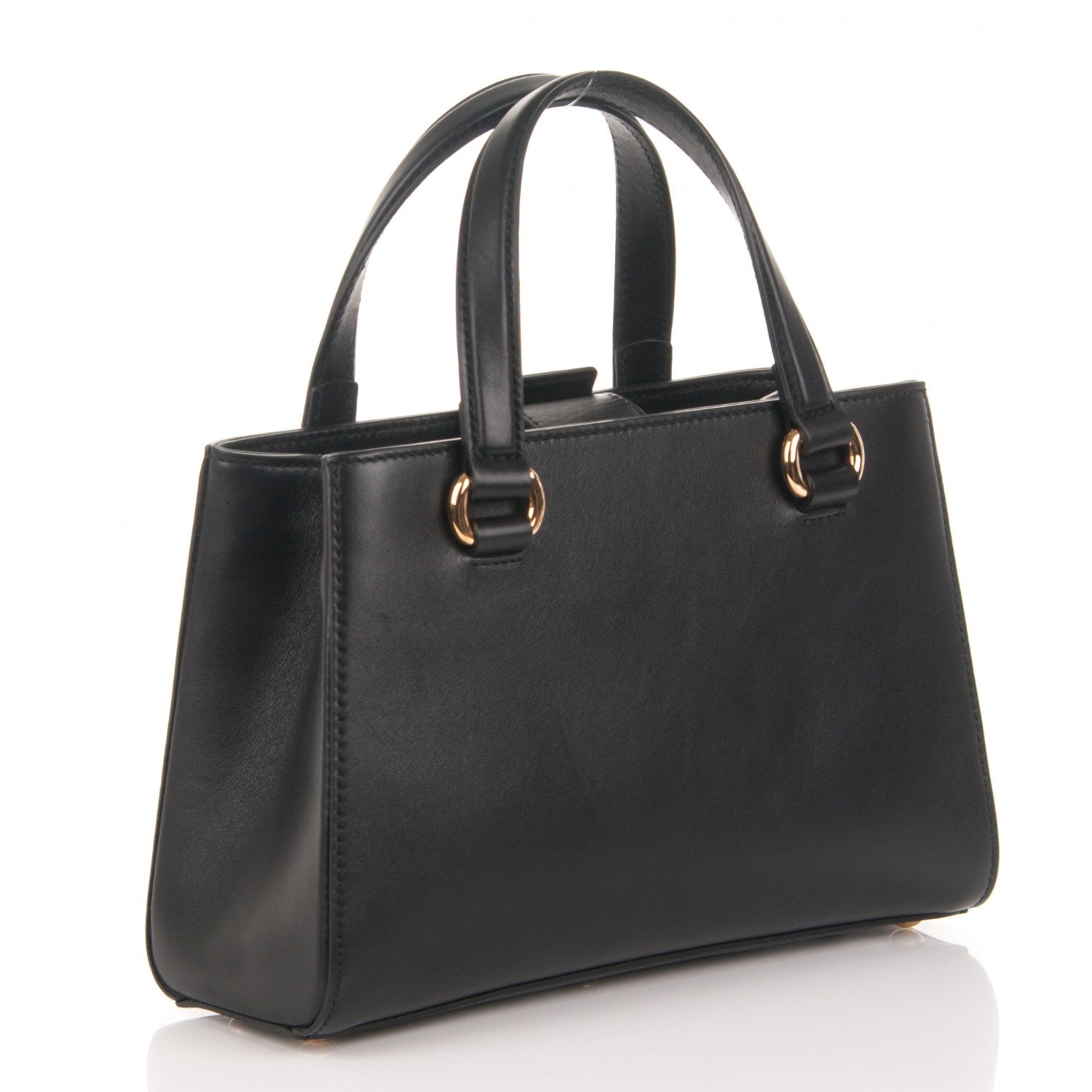 Gucci Calfskin Medium Sylvie Top Handle Tote Black 3 of 7