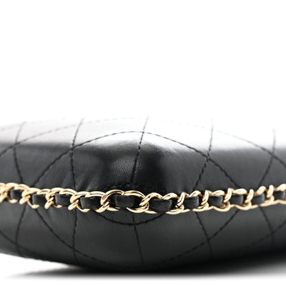 Chanel Lambskin Quilted Chain Around Phone Holder Black 10 of 10