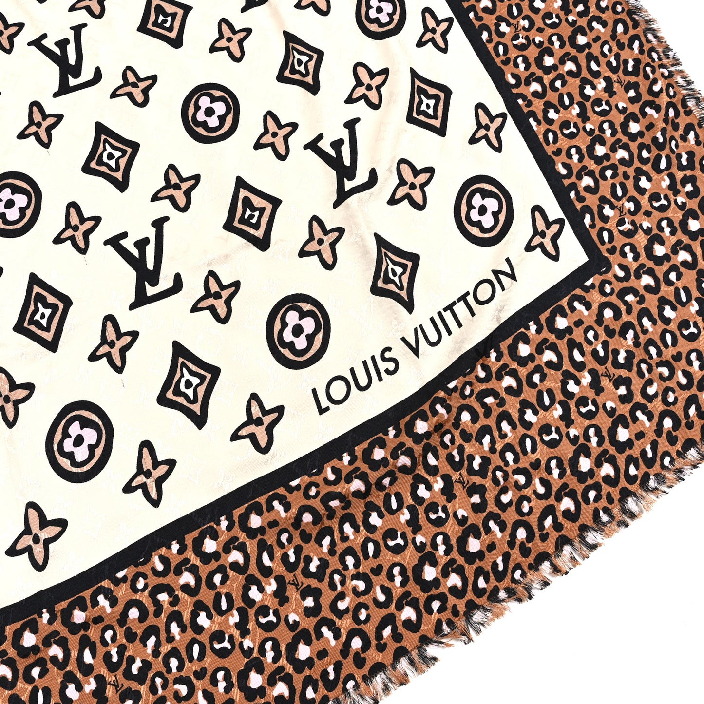 Silk Wool Wild At Heart Shawl Caramel Creme Black