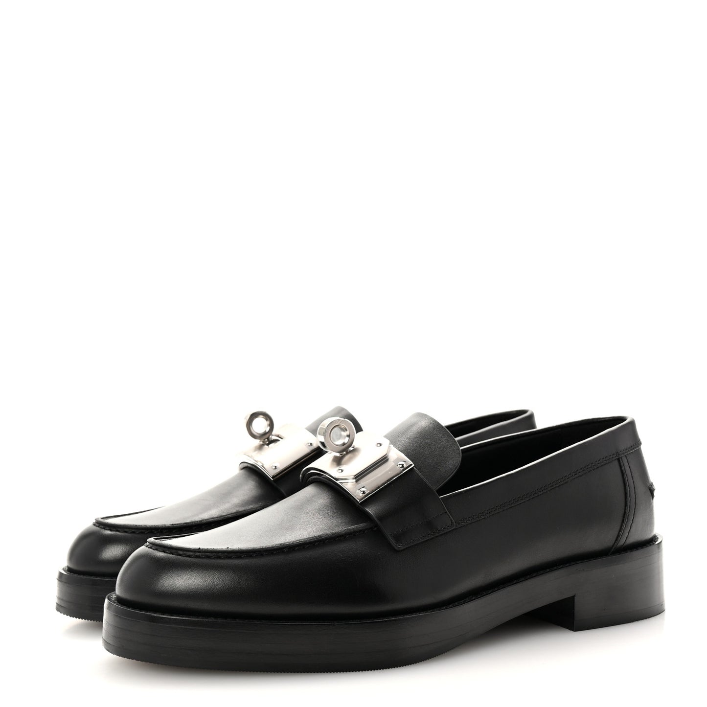 Calfskin Womens Hot Loafer 38 Black