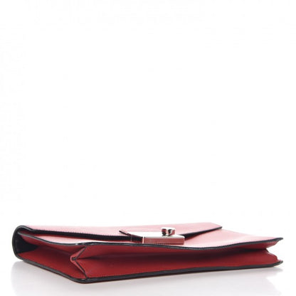 Prada Saffiano Lux Sound Clutch Fuoco 4 of 8