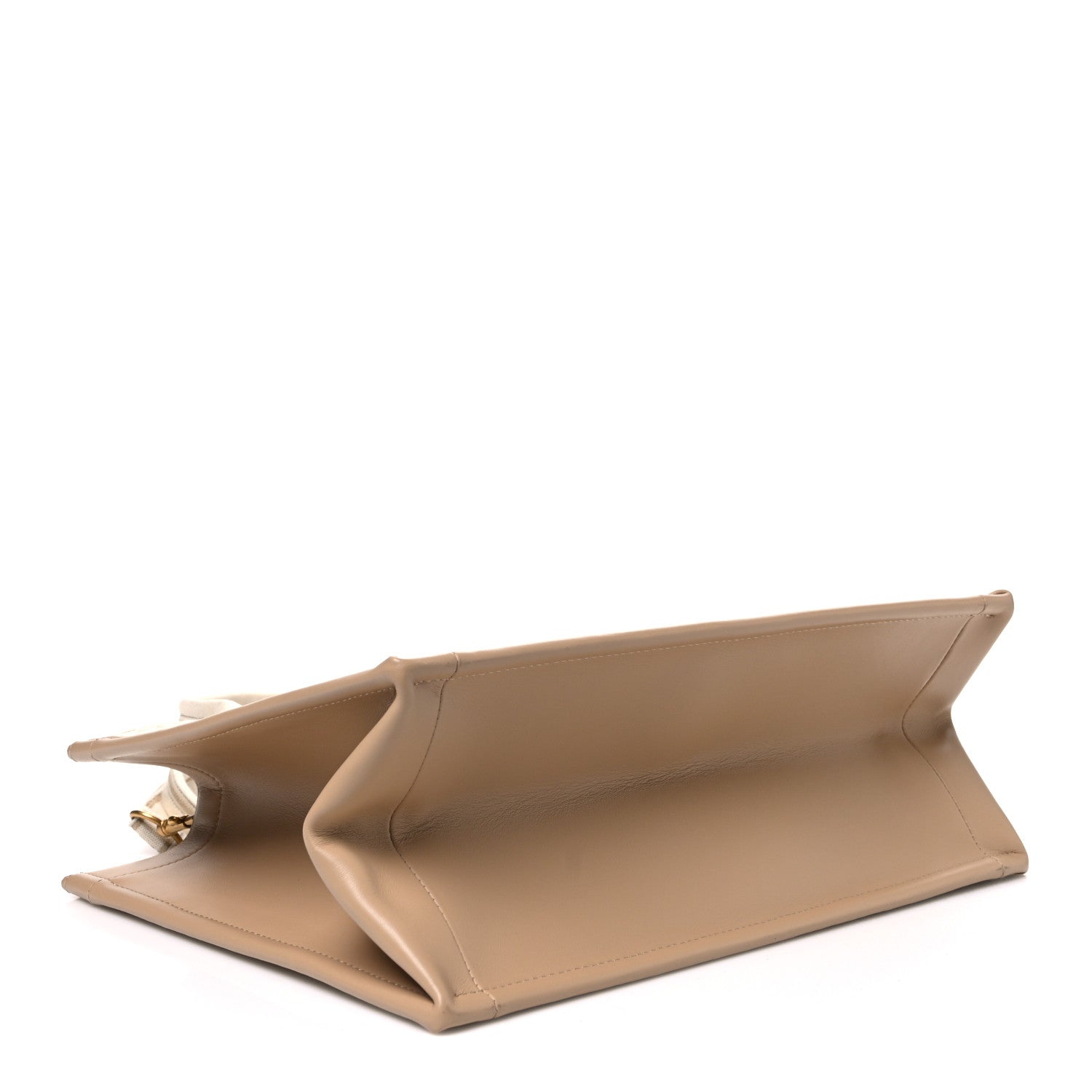 Christian Dior Oblique Calfskin Medium Book Tote With Strap Gold Multicolor Natural 3 of 9