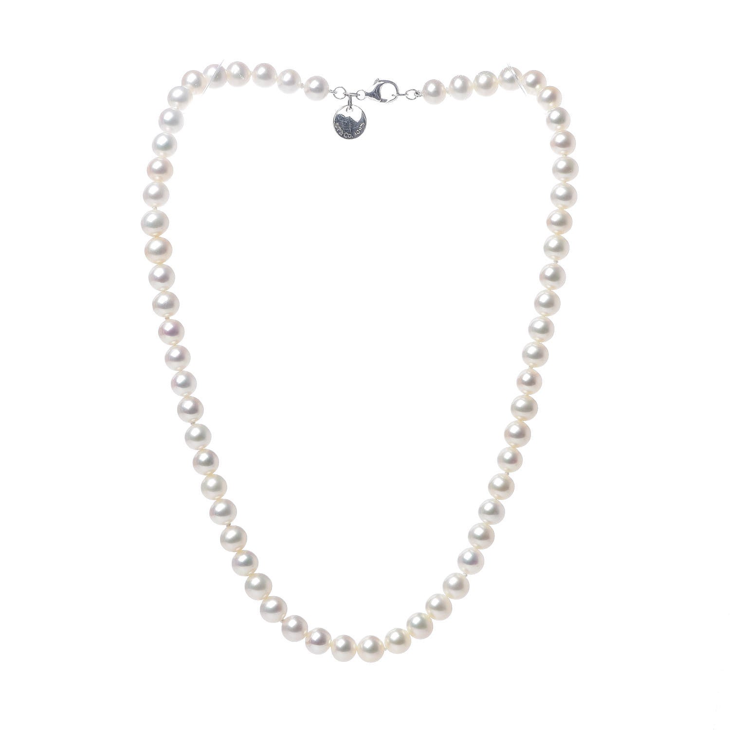 Tiffany Sterling Silver Freshwater Pearl 6-7mm Ziegfeld Necklace 3 of 4