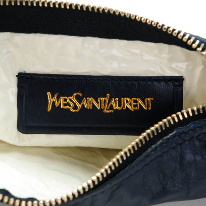 Saint Laurent Lambskin Patent Large Neo Double Reversible Tote Navy White 7 of 8