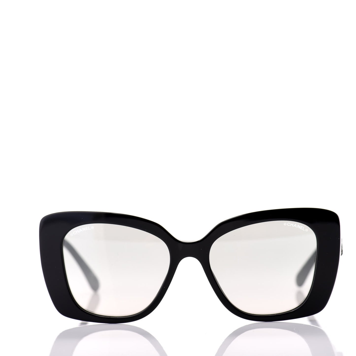 Acetate Strass Square Sunglasses 5422 Black