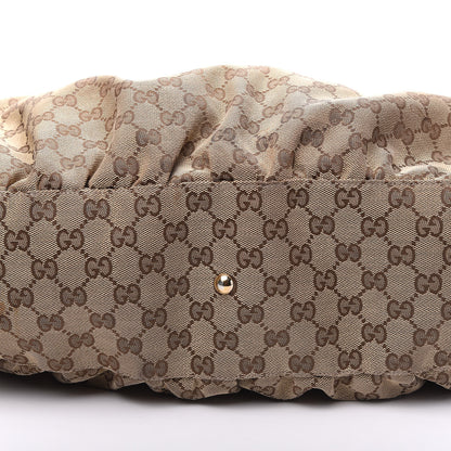 Gucci Monogram Large D Gold Hobo Dark Brown 10 of 10