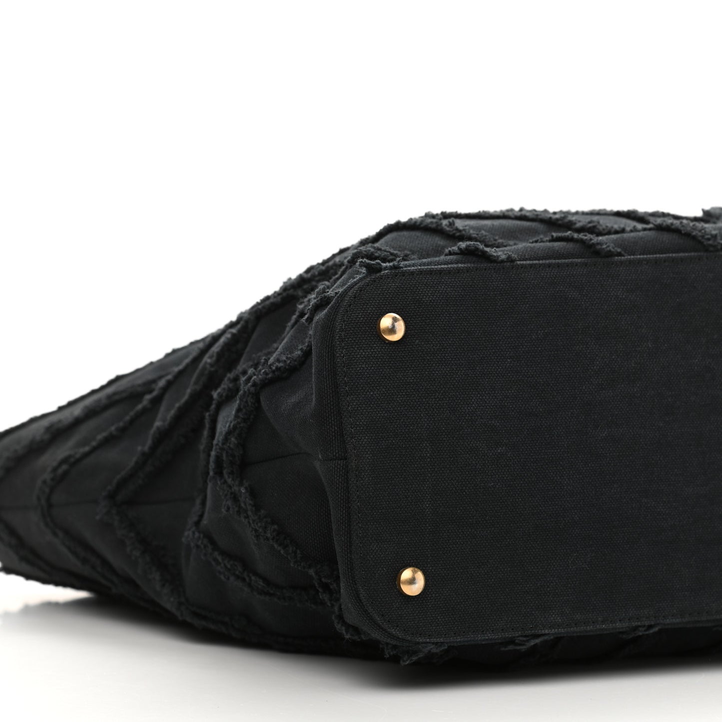 Canvas Chevron Cuba Patchwork Shopper Tote Black