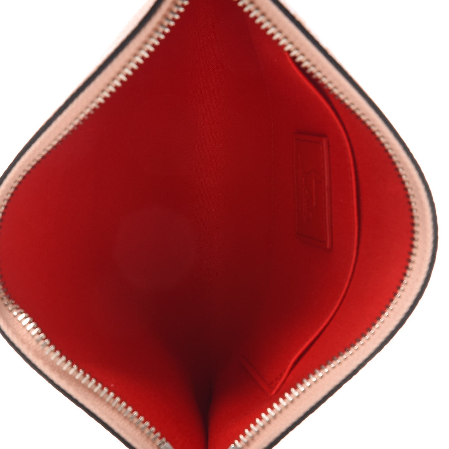 Calfskin Empire Loubicute Crazy Love Charms Clutch Latte