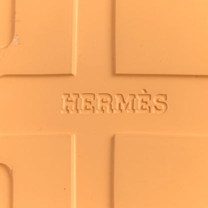 Hermes Calfskin Womens Enid Sandals 36.5 Jaune Itauba 6 of 9