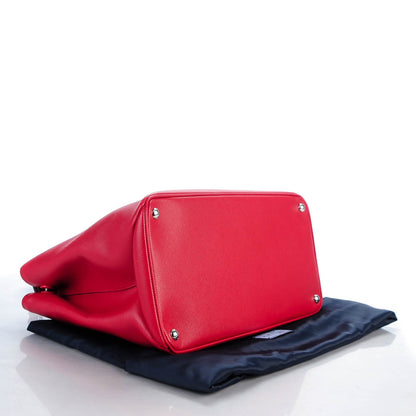 Prada Saffiano Cuir Twin Tote Fuoco 4 of 10