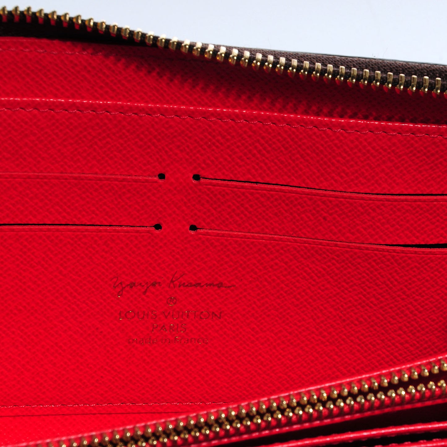 Monogram Kusama Pumpkin Dots Zippy Wallet Red