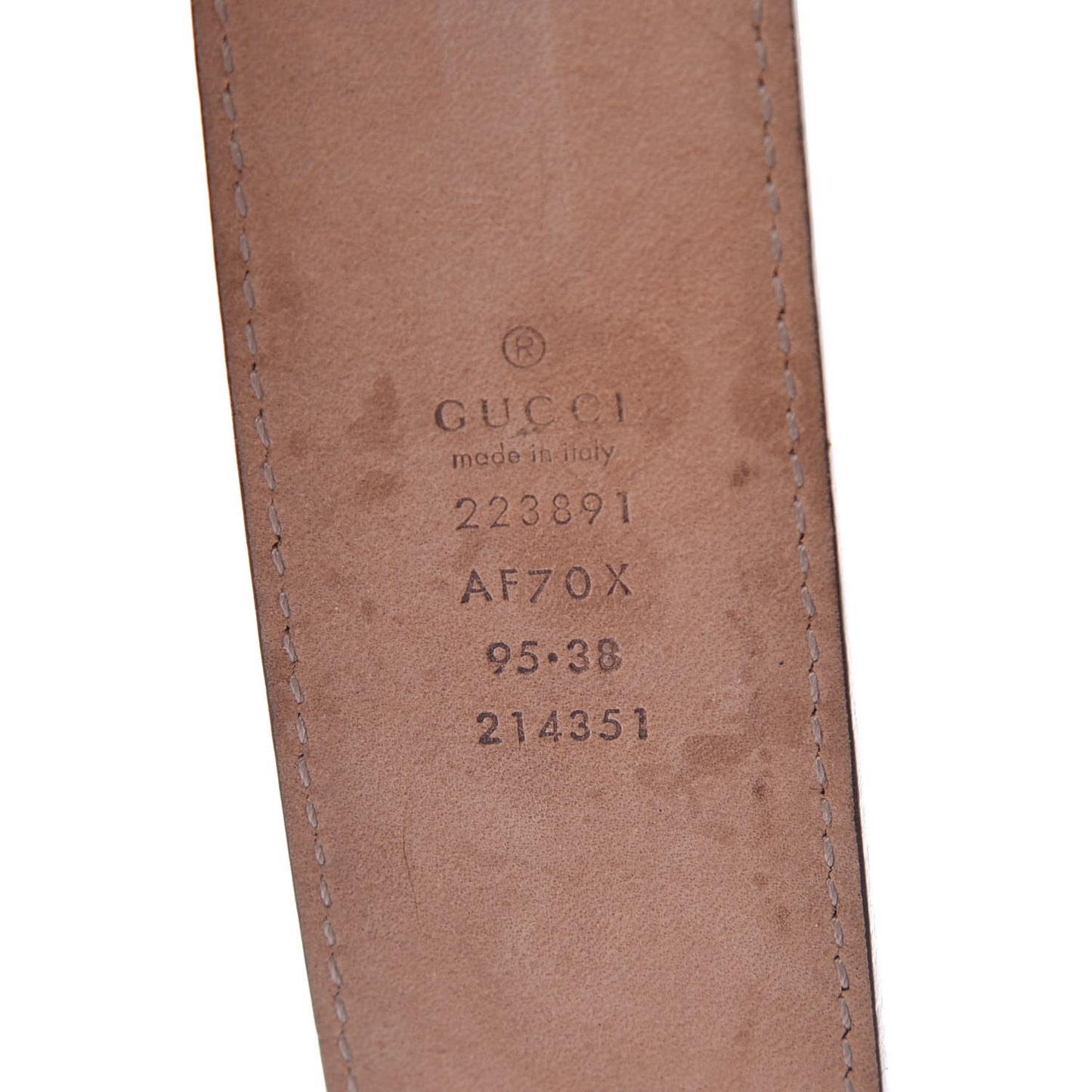 Nubuck Interlocking G Belt 95 38 Deep Orange