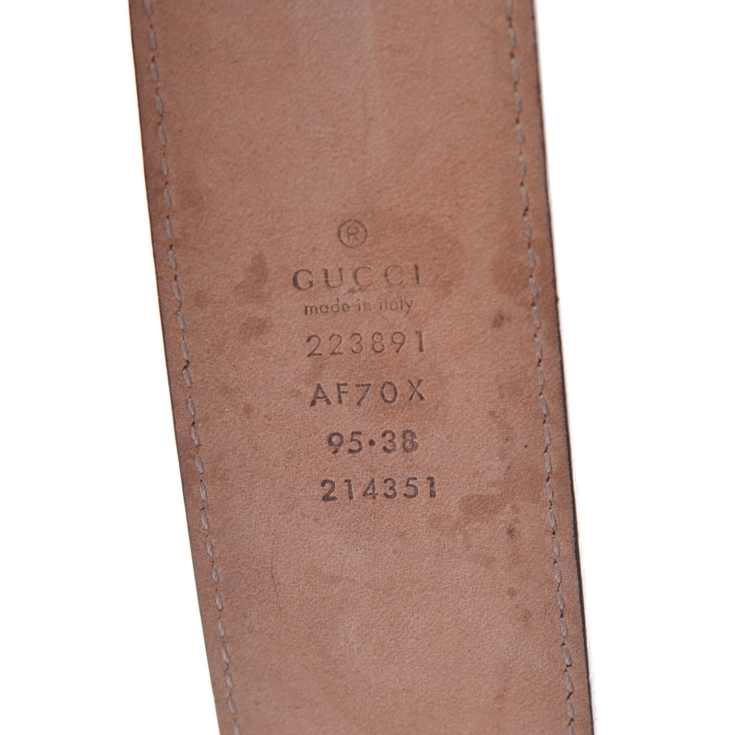 Gucci Nubuck Interlocking G Belt 95 38 Deep Orange 4 of 7