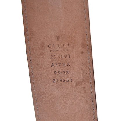 Gucci Nubuck Interlocking G Belt 95 38 Deep Orange 4 of 7