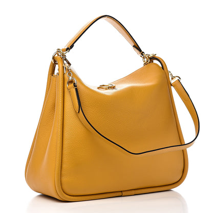 Mulberry Small Classic Grain Calfskin Leighton Deep Amber 3 of 9
