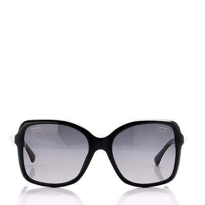 Chanel Crystal Baguette Polarized Square Sunglasses 5308-B Black 2 of 18