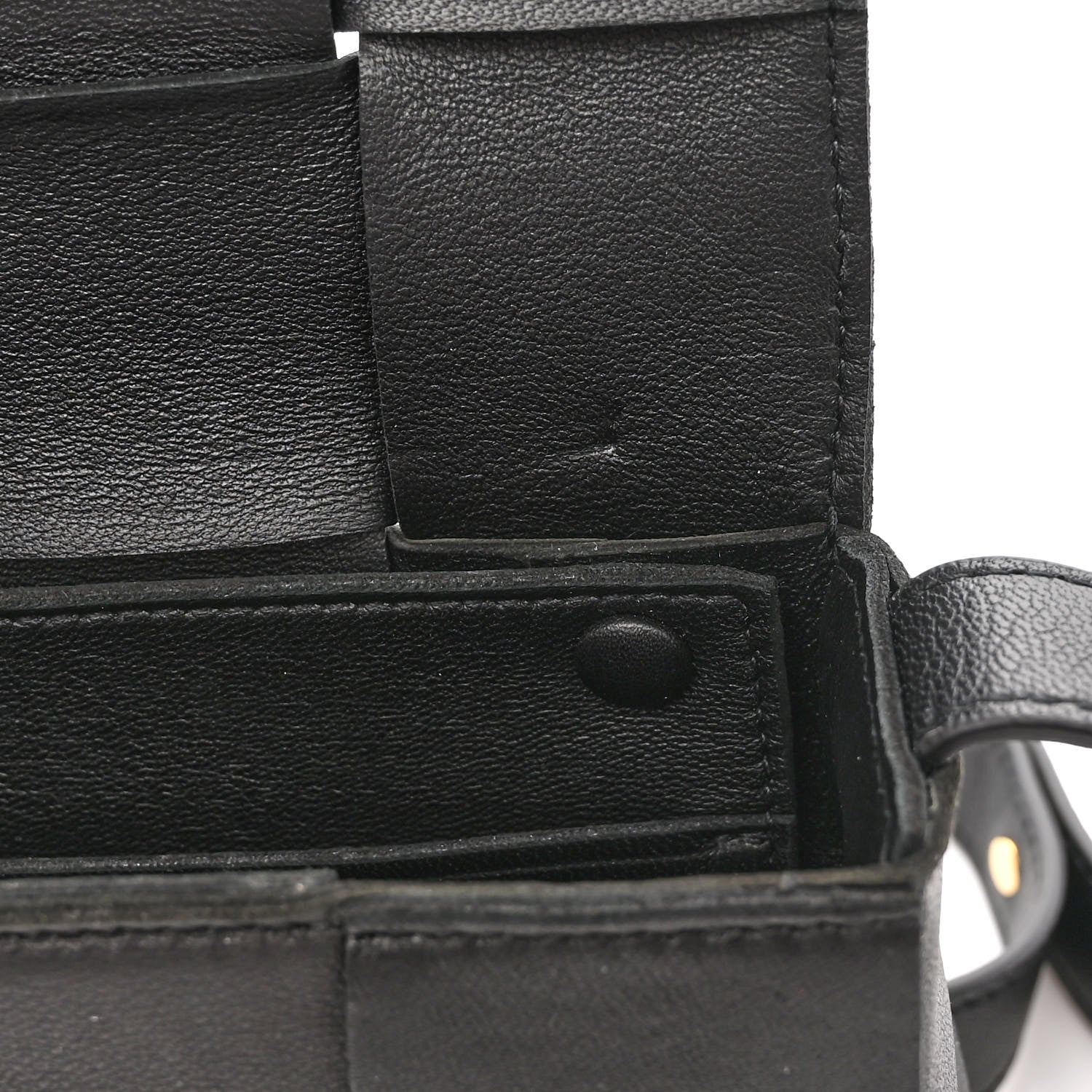Bottega Veneta Lambskin Maxi Intreccio Candy Cassette Crossbody Bag Black 7 of 10
