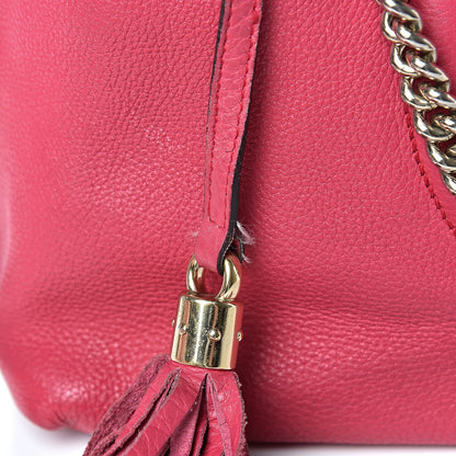 Gucci Pebbled Calfskin Medium Soho Chain Shoulder Bag Pink 19 of 23