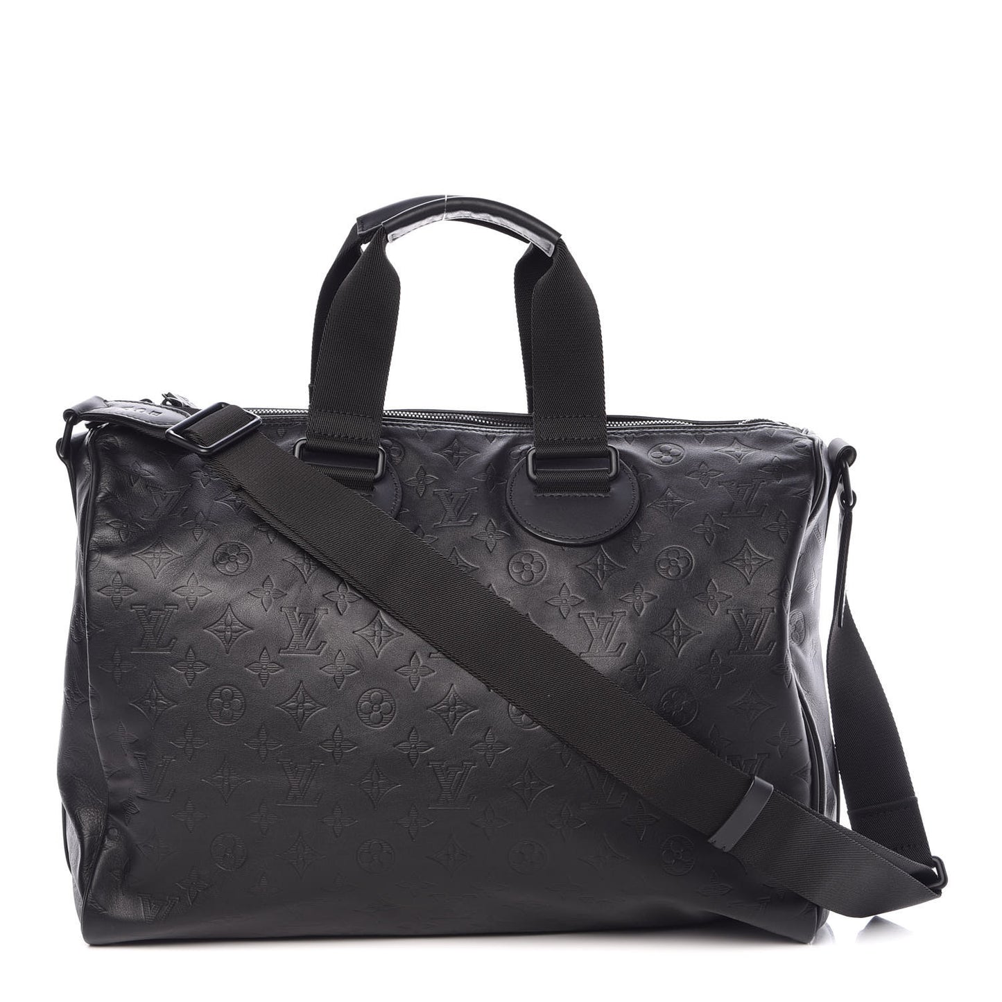 Calfskin Shadow Monogram Mens Speedy Bandouliere 40
