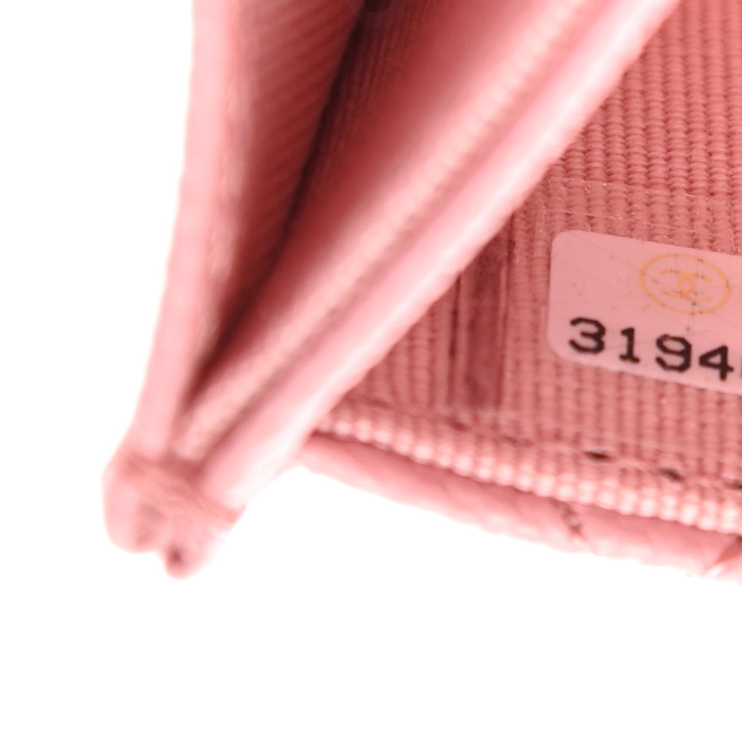 Caviar Quilted Flap Card Holder Wallet Light Pink